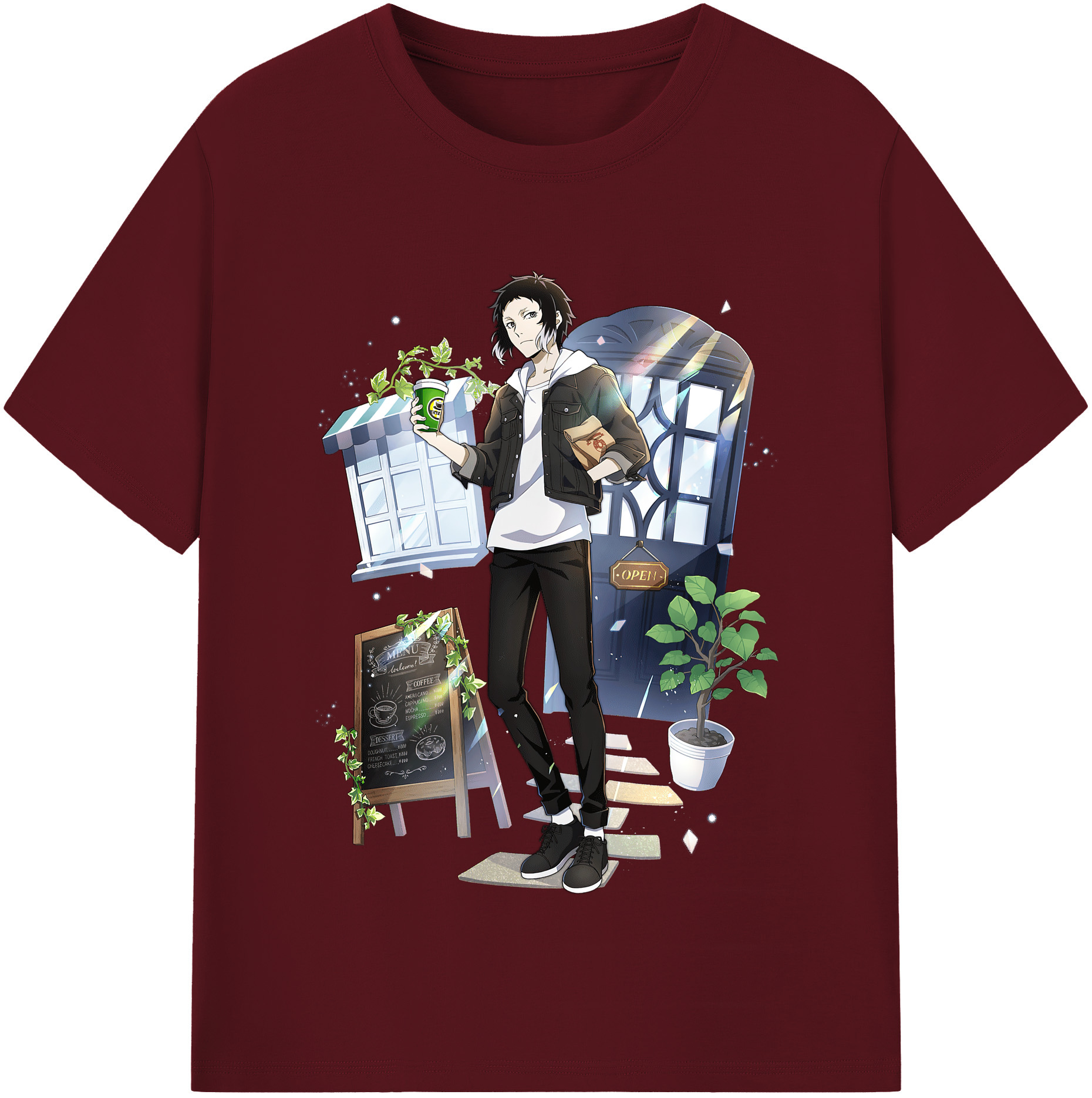 （画像用） 文豪ストレイドッグス Bungo Stray Dogs 綿100％半袖Tシャツ（フロントプリント）